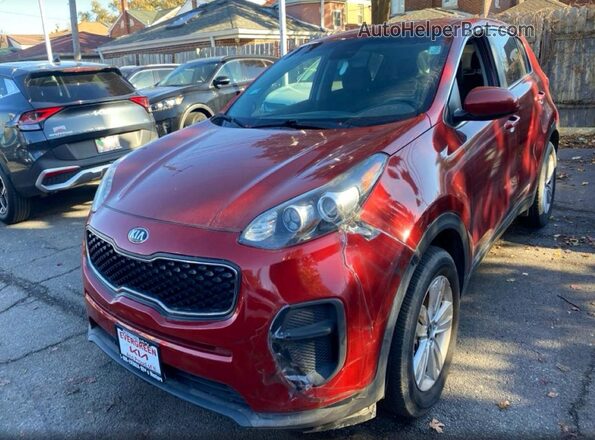 KNDPM3AC7J7453375 2018 KIA SPORTAGE Red Trasero derecho