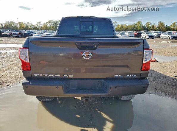 1N6BA1F47GN514606 2016 NISSAN TITAN Brown Widok wnętrza z przodu