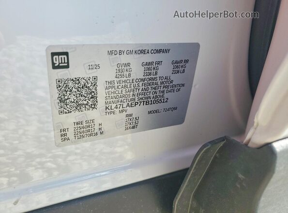 KL47LAEP7TB105512 2026 BUICK OTHER Белый Панорамный вид салона 360°
