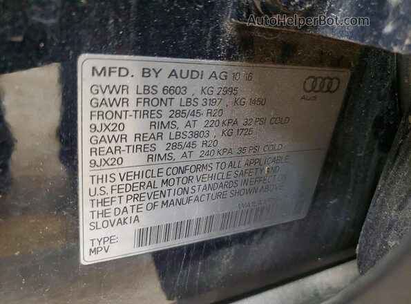 WA1LAAF76HD035161 2017 AUDI Q7 Blue Панорамний вид салону 360°