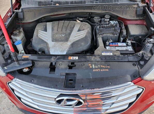 KM8SMDHF5GU143294 2016 HYUNDAI SANTA Red Widok naklejki z numerem VIN
