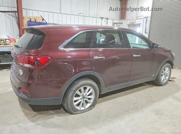 5XYPGDA30KG564383 2019 KIA SORENTO Бордовый Передняя правая четверть