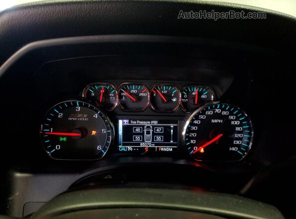 1GCVKREC4GZ243999 2016 CHEVROLET SILVERADO Серебряный Вид щитка приборов