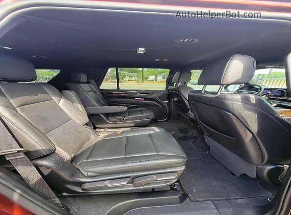 1GYS3AKLXPR190547 2023 CADILLAC ESCALADE Бордовый Вид салона спереди