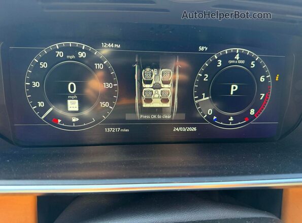 SALWV2SV7JA401601 2018 LAND ROVER RANGE White Widok zestawu wskaźników
