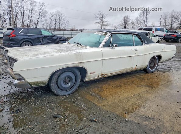8E62Y218697 1968 FORD LTD White წინა მარცხენა ხედი სამი მეოთხედიდან