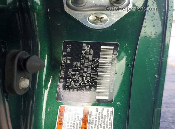 JF1ZNAE12L8750334 2020 TOYOTA 86 Зеленый Вид наклейки с VIN-кодом