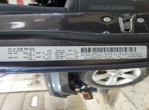 1C4NJRFBXHD127343 2017 JEEP PATRIOT Угольный Вид наклейки с VIN-кодом