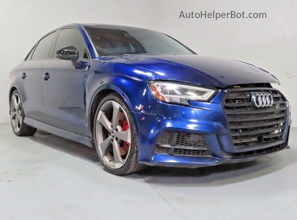 WAUB1GFF6KA100141 2019 AUDI S3 Blue Tył lewy