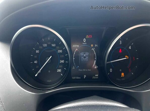 SADCK2FN9JA296349 2018 JAGUAR F-PACE White Widok zestawu wskaźników