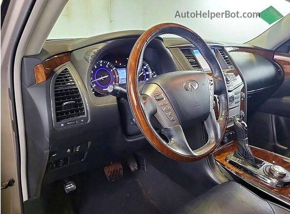 JN8AZ2NE6J9194254 2018 INFINITI QX80 Золотой Вид задних сидений