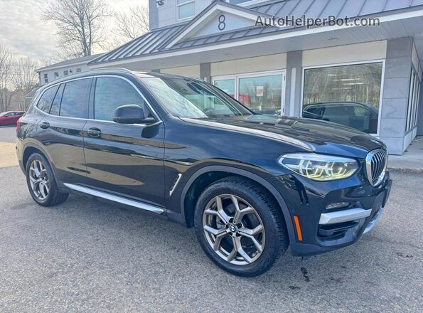 5UXTY5C09M9H28918 2021 BMW X3 Черный Задняя левая четверть