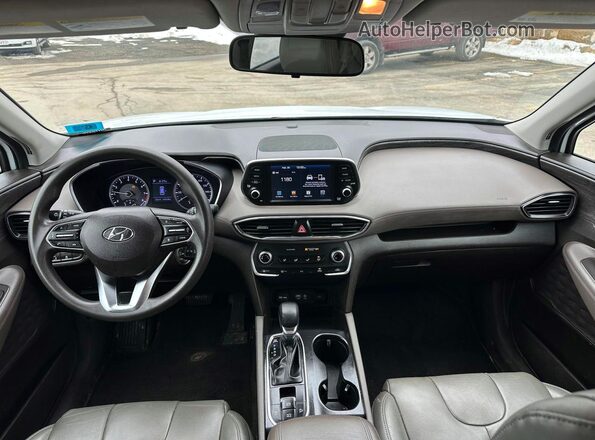 5NMS2CAD4KH121087 2019 HYUNDAI SANTA White Vista del cuadro de instrumentos