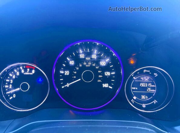 3CZRU6H16KM734891 2019 HONDA HR-V Черный Вид щитка приборов
