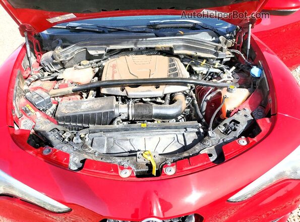ZASFAKAN1J7B98357 2018 ALFA ROMEO STELVIO Red Widok naklejki z numerem VIN