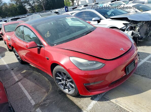 5YJ3E1EA7NF288906 2022 TESLA MODEL 3 Красный Вид спереди