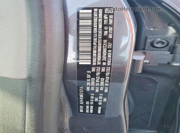 ZASPAKBN5K7C31140 2019 ALFA ROMEO STELVIO Gray Widok naklejki z numerem VIN
