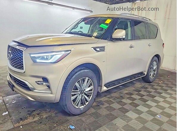 JN8AZ2NE6J9194254 2018 INFINITI QX80 Золотой Задняя правая четверть