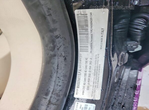 ZAM56RRL7H1246924 2017 MASERATI QUATTROPOR Фиолетовый Вид наклейки с VIN-кодом