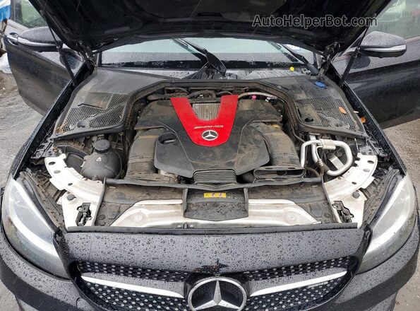 55SWF6EBXJU255195 2018 MERCEDES-BENZ C Black Вид підкапотного простору