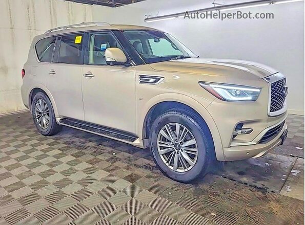 JN8AZ2NE6J9194254 2018 INFINITI QX80 Золотой Задняя левая четверть