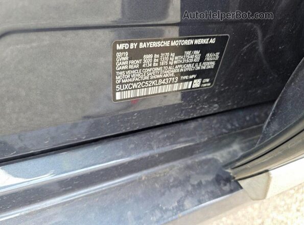 5UXCW2C52KLB43713 2019 BMW X7 Gray Widok wnętrza z tyłu
