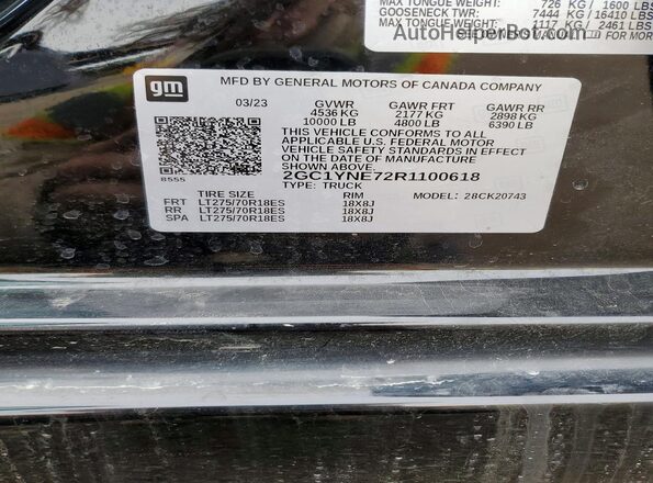 2GC1YNE72R1100618 2024 CHEVROLET SILVERADO Black Вид підкапотного простору