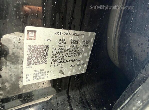 1GYS4KKJ7JR156350 2018 CADILLAC ESCALADE Черный 