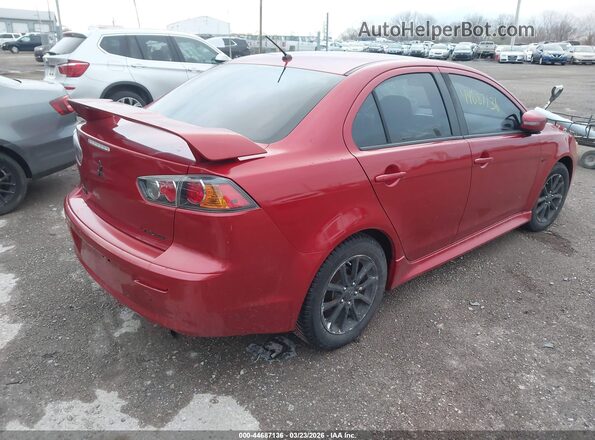 JA32U2FU8GU007735 2016 MITSUBISHI LANCER Красный Задняя правая четверть