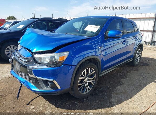JA4AP3AW3JU021708 2018 MITSUBISHI OUTLANDER SPORT Blue Vista tres cuartos delantera izquierda