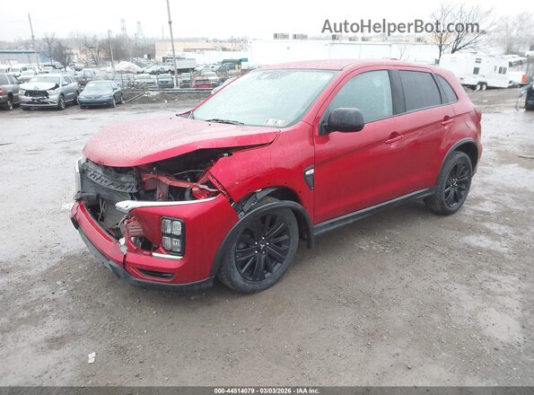 JA4APUAU4MU007017 2021 MITSUBISHI OUTLANDER SPORT Red Առջևի ձախ երեք քառորդ տեսարան