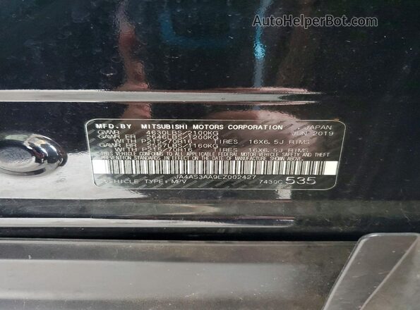 JA4AS3AA9LZ002427 2020 MITSUBISHI ECLIPSE Черный Вид подкапотного пространства