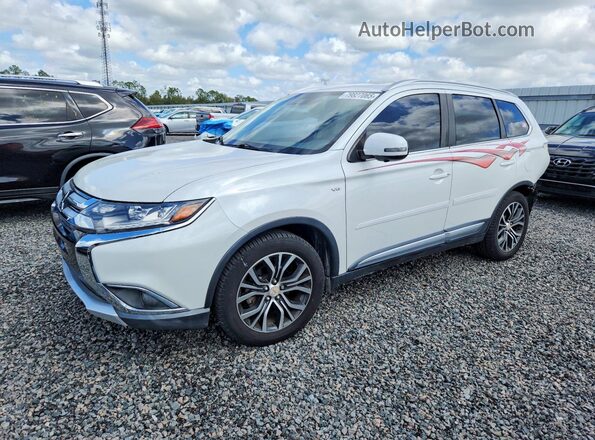 JA4JZ4AX5JZ035301 2018 MITSUBISHI OUTLANDER Белый Передняя левая четверть