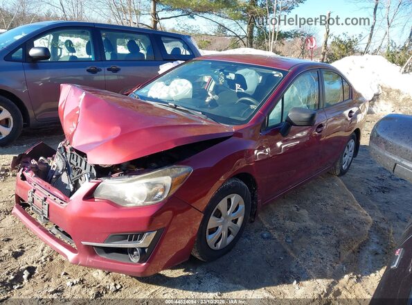 JF1GJAA60GH003227 2016 SUBARU IMPREZA Красный Передняя левая четверть