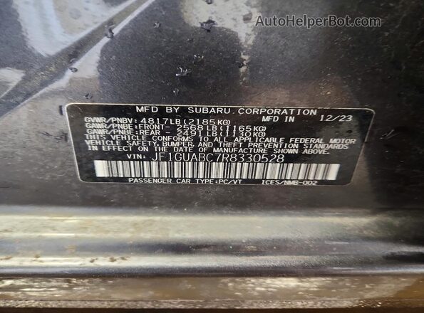JF1GUABC7R8330528 2024 SUBARU IMPREZA Серый Вид подкапотного пространства