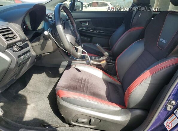 JF1VA2N69J9814422 2018 SUBARU WRX Blue Widok wnętrza z przodu