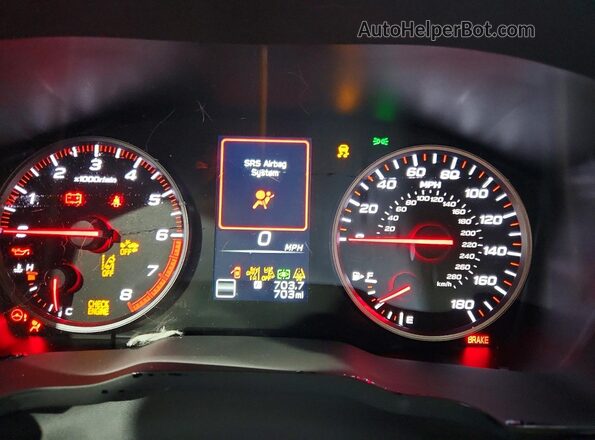 JF1VBAN66S9810286 2025 SUBARU WRX Серебряный Вид щитка приборов