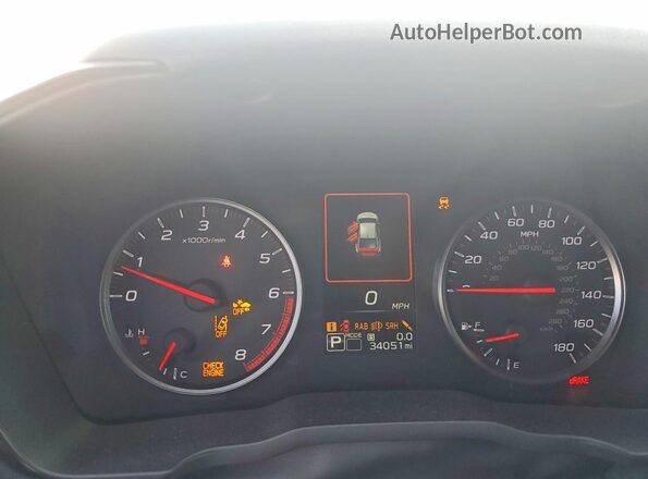 JF1VBAU65N8016875 2022 SUBARU WRX Синий Вид щитка приборов