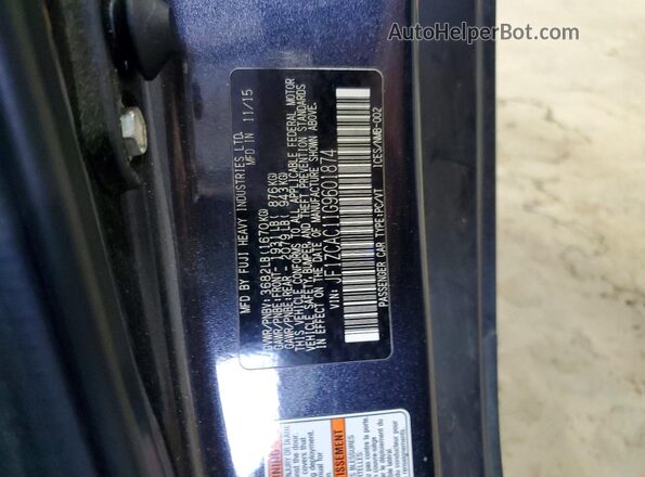 JF1ZCAC11G9601874 2016 SUBARU BRZ Угольный Вид подкапотного пространства