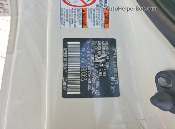 JF1ZCAC17G8600685 2016 SUBARU BRZ Белый Вид подкапотного пространства