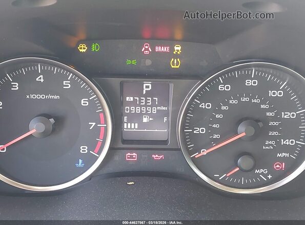 JF2GPABC2H8218477 2017 SUBARU CROSSTREK Серый 