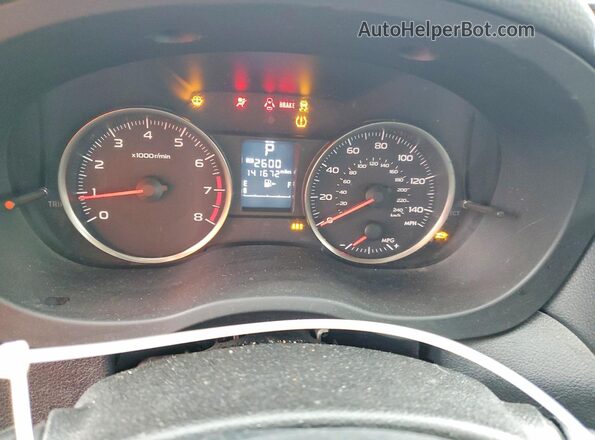 JF2GPABC6H8228977 2017 SUBARU CROSSTREK White Widok zestawu wskaźników