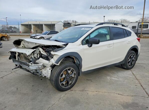 JF2GTABC2KH212746 2019 SUBARU CROSSTREK White Vista tres cuartos delantera izquierda