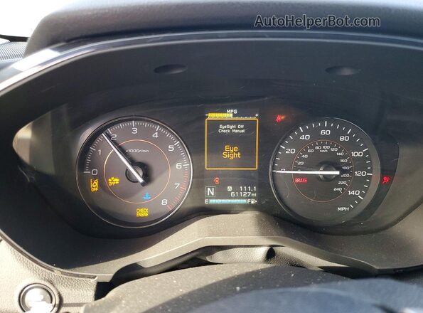 JF2GTABC2KH212746 2019 SUBARU CROSSTREK White Vista del cuadro de instrumentos