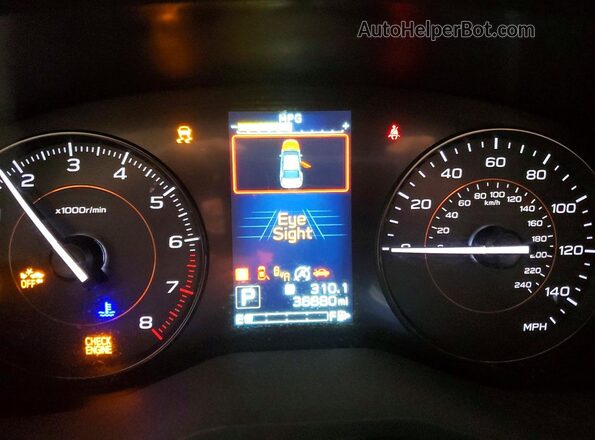 JF2GTAEC4PH209933 2023 SUBARU CROSSTREK Blue Widok zestawu wskaźników