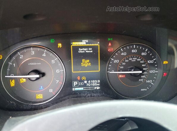 JF2GTAECXL8202012 2020 SUBARU CROSSTREK White ხელსაწყოთა პანელის ხედი