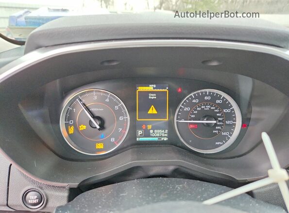 JF2GTAMC4KH351080 2019 SUBARU CROSSTREK Orange Widok zestawu wskaźników