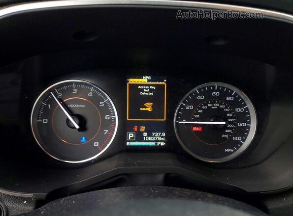 JF2GTAMC9J8309213 2018 SUBARU CROSSTREK Белый Вид щитка приборов