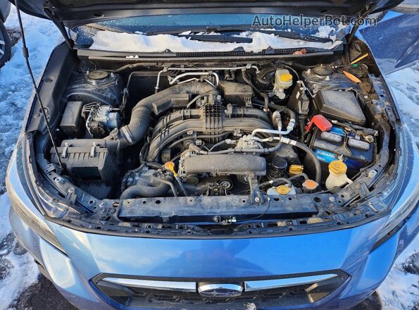 JF2GTAMC9K8340141 2019 SUBARU CROSSTREK Blue Vista del compartimento del motor
