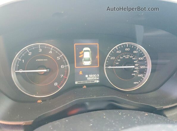 JF2GTANCXKH387418 2019 SUBARU CROSSTREK Silver Вид щитка приладів